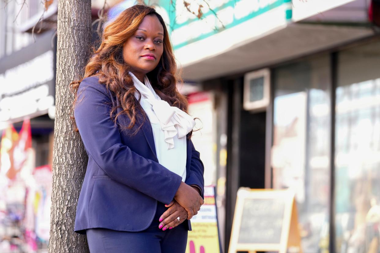 Rodneyse Bichotte Hermelyn, a state assemblymember in New York who supports a ban on menthol cigarettes, poses for a portrait at her office in Brooklyn on March 8, 2024.
