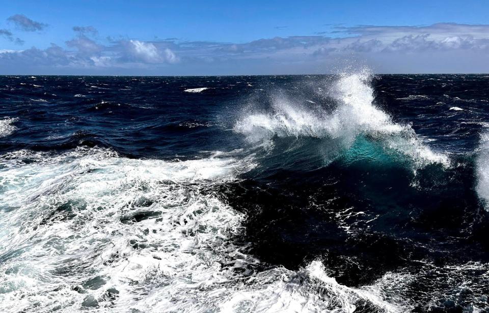 Viking Polaris passenger Ken Spencer snapped this photo of the waters in the Drake Passage hours before a freak wave hit the vessel, killing one passenger and injuring four others.