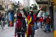 Protest for a national strike in Bogota