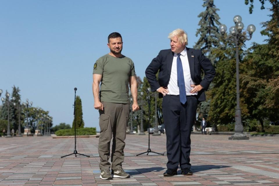 Volodymyr Zelensky and Boris Johnson in Kyiv (PA Media)