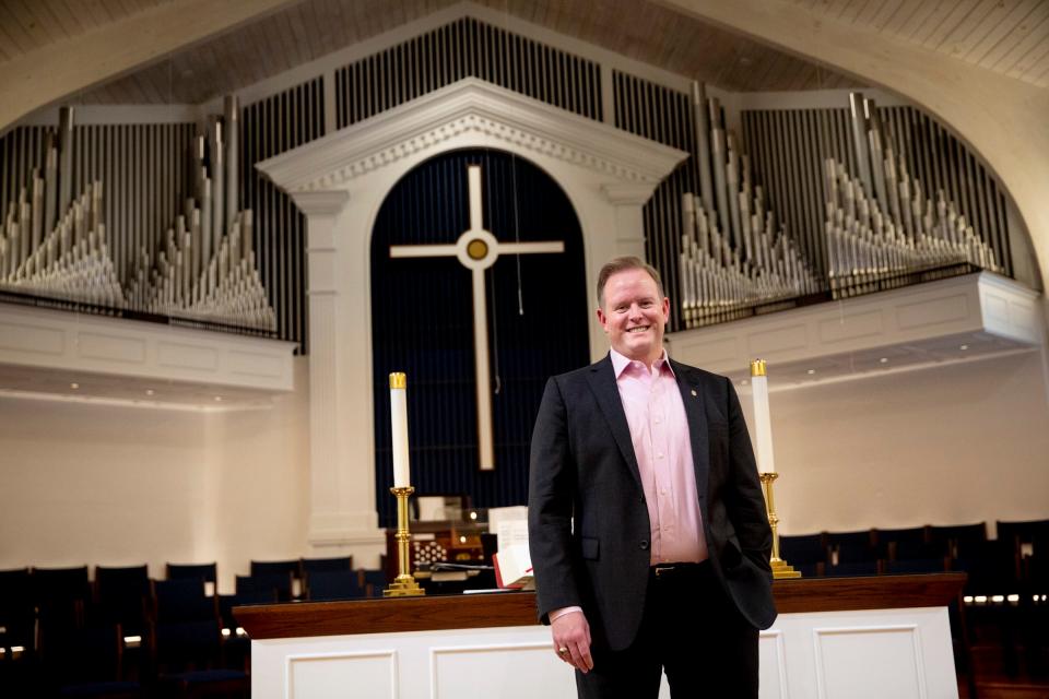 The Rev. Dr. Dawson Taylor poses for a portrait at Naples United Church of Christ in Naples on Friday, August 16, 2019. 