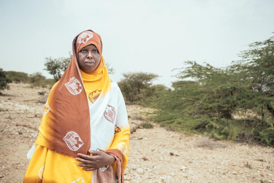 Sada, 30, in Maroodi Jeex region, is a farmer and her family and lifestock have all been significantly affected by drought (Khadija Farah/ActionAid UK)