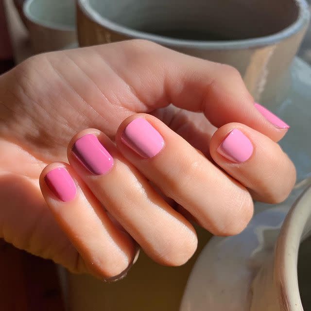 13) This Multihued Pink Mani for Easter Nails