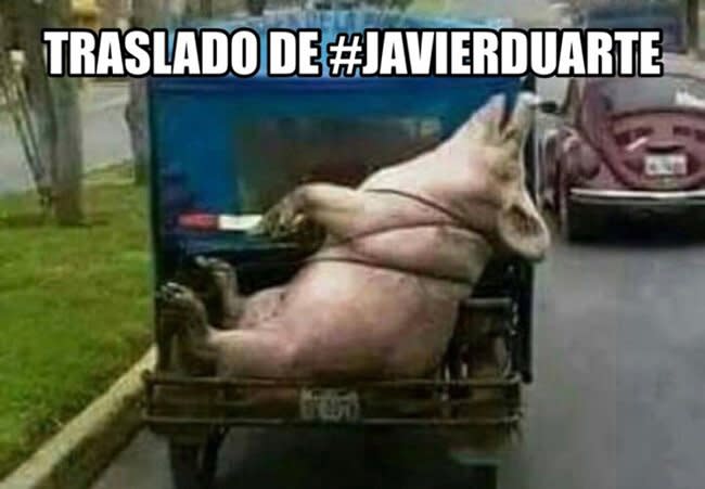 Memes por el traslado de Javier Duarte a México