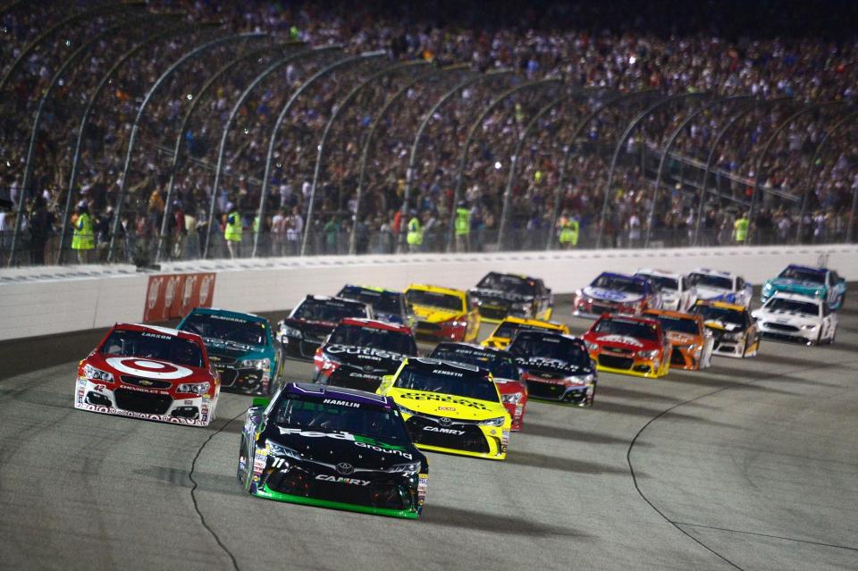 Denny Hamlin leads the field at Richmond and in Power Rankings (Getty). 