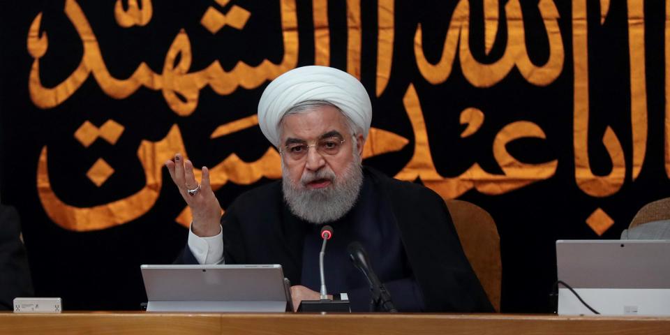 Iranian President Hassan Rouhani speaks during the cabinet meeting in Tehran, Iran, September 4, 2019. Official President website/Handout via REUTERS  