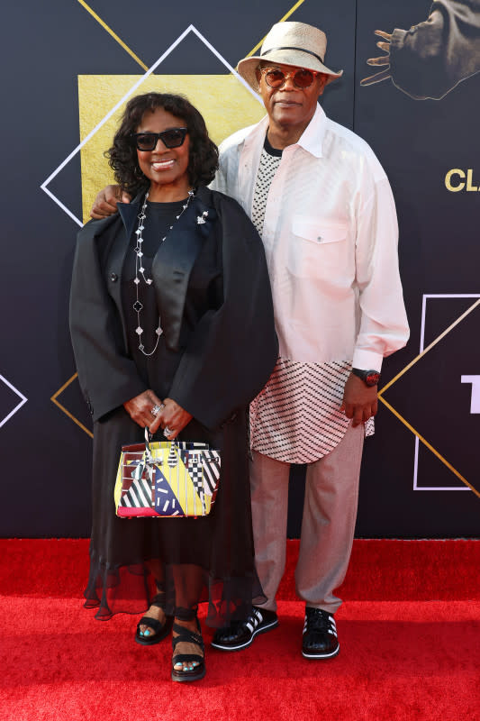 HOLLYWOOD, CALIFORNIA - APRIL 18: : (L-R) LaTanya Richardson Jackson and Samuel L. Jackson attend the Opening Night Gala and 30th anniversary screening of "Pulp Fiction" during the 2024 TCM Classic Film Festival at TCL Chinese Theatre on April 18, 2024 in Hollywood, California. (Photo by Kayla Oaddams/FilmMagic)<p>Kayla Oaddams/Getty Images</p>