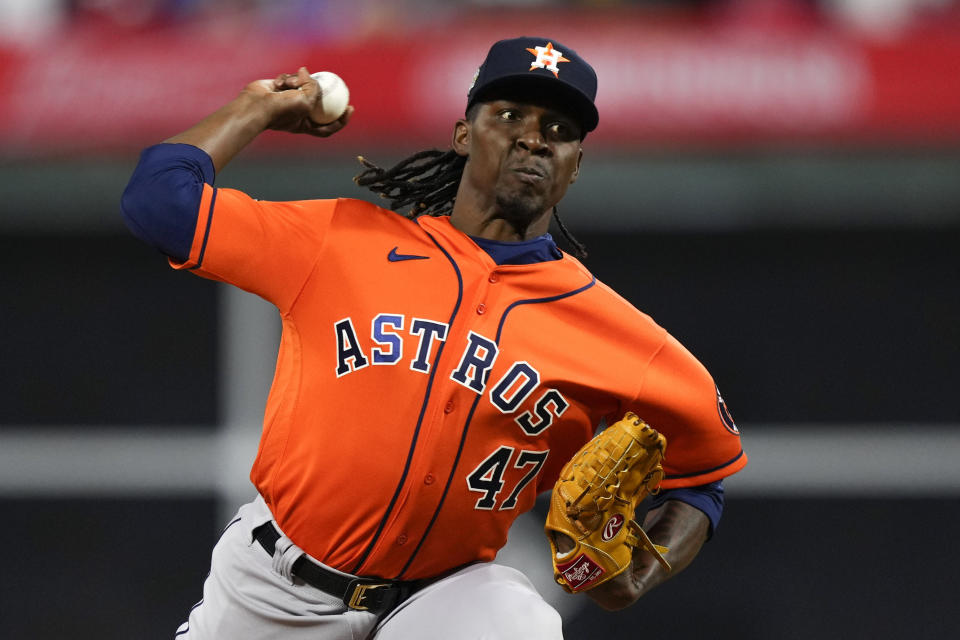 Rafael Montero just won the World Series with the Astros. (AP Photo/Matt Slocum)