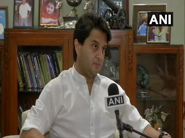 Bharatiya Janata Party (BJP) leader Jyotiraditya Scindia speaking to ANI. (Photo/ANI)