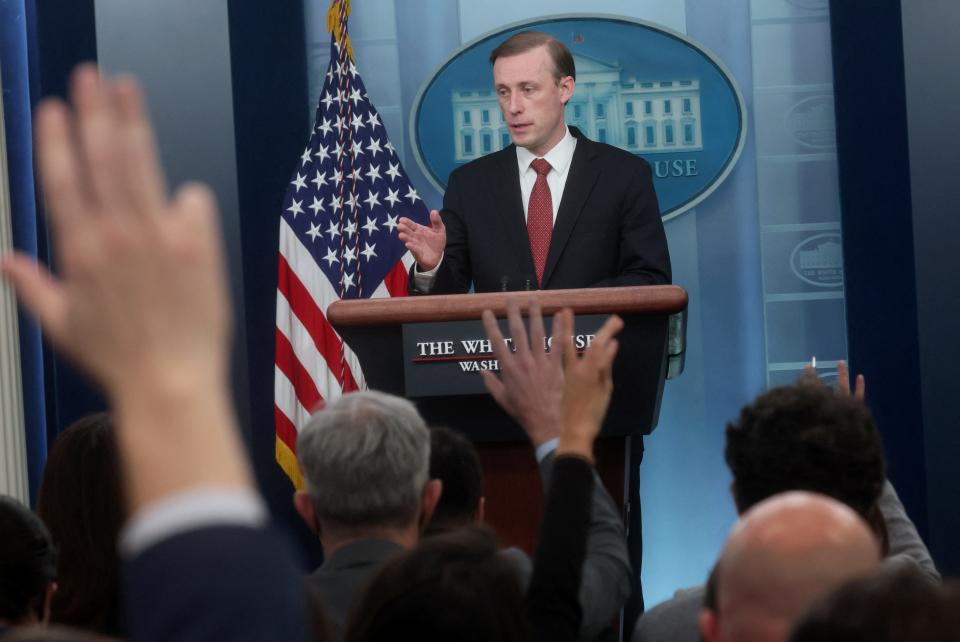 U.S. White House National Security Advisor Jake Sullivan speaks to the news media about the situation in Ukraine during a daily press briefing at the White House in Washington, U.S., February 11, 2022. REUTERS/Leah Millis