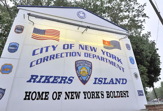 The entrance to Rikers Island, New York City's main jail complex (AFP/GETTY IMAGES)