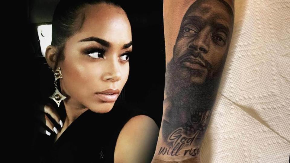 <p>Lauren London will never forget the memory of Nipsey Hussle, and honored the lost love of her life with a piece of art that will keep him by her side forever. Check out the full story.</p> <p>The post <a rel="nofollow noopener" href="https://theblast.com/lauren-london-nipsey-hussle-tattoo-arm-video/" target="_blank" data-ylk="slk:Lauren London Inks Nipsey Hussle’s Face On Her Body;elm:context_link;itc:0;sec:content-canvas" class="link ">Lauren London Inks Nipsey Hussle’s Face On Her Body</a> appeared first on <a rel="nofollow noopener" href="https://theblast.com" target="_blank" data-ylk="slk:The Blast;elm:context_link;itc:0;sec:content-canvas" class="link ">The Blast</a>.</p>