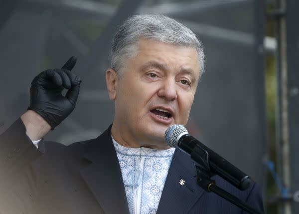 冒烏克蘭前總統波洛申科（Petro Poroshenko）。（圖／美聯社）
