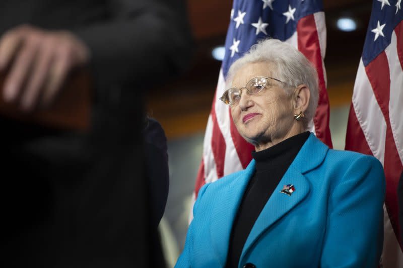 Leaders at Columbia University testified Wednesday at a hearing over campus anti-Semitism before a House committee led by Rep. Virginia Foxx, R-N.C. File Photo by Bonnie Cash/UPI