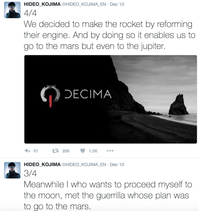 Hideo Kojima Tweet, Death Stranding