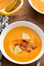 <p>Take a break from mashing and turn sweet potatoes into this silky soup.</p><p>Get the recipe from <a href="https://www.delish.com/cooking/recipe-ideas/recipes/a49758/baconsweet-potato-soup-recipe/" rel="nofollow noopener" target="_blank" data-ylk="slk:Delish;elm:context_link;itc:0;sec:content-canvas" class="link ">Delish</a>. </p>
