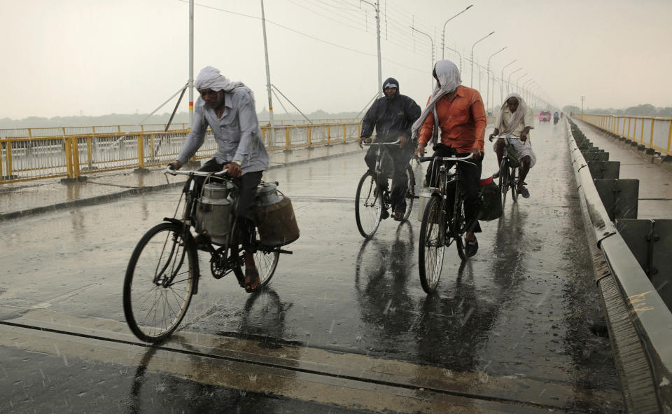 Bike ride in the rain