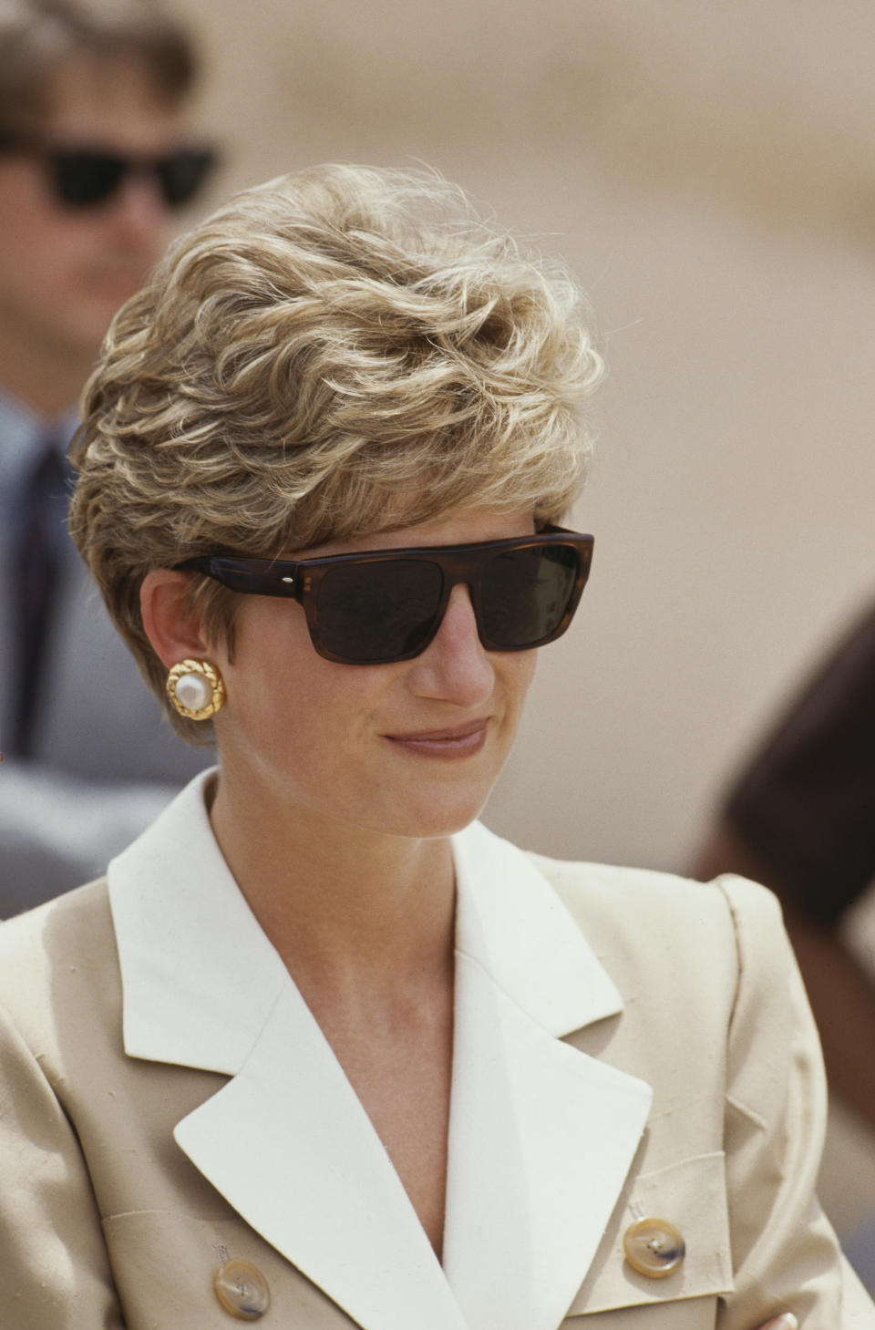 Diana, Princess of Wales  (1961 - 1997) visits the ancient temple complex in Karnak, part of the city of Luxor in Egypt, 14th May 1992.  (Photo by Jayne Fincher/Princess Diana Archive/Getty Images)