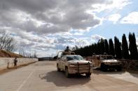 Soldiers patrol the Mormon community in La Mora, Sonora