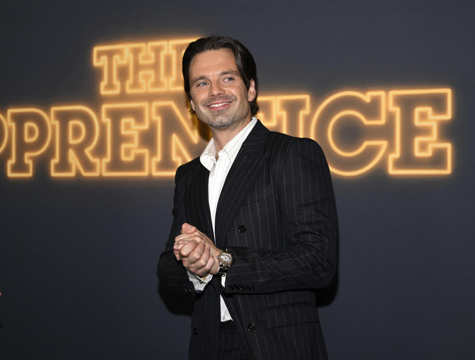 Sebastian Stan at the New York premiere screening of “The Apprentice” held at the DGA Theater on October 8, 2024 in New York City.