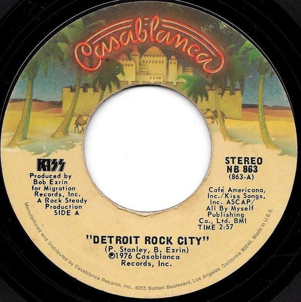 The Kiss single "Detroit Rock City" — with flip side "Beth" — was released in August 1976.