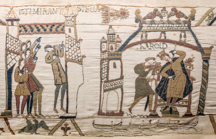 Comet Halley on the Bayeux Tapestry. wikipedia, CC BY-SA