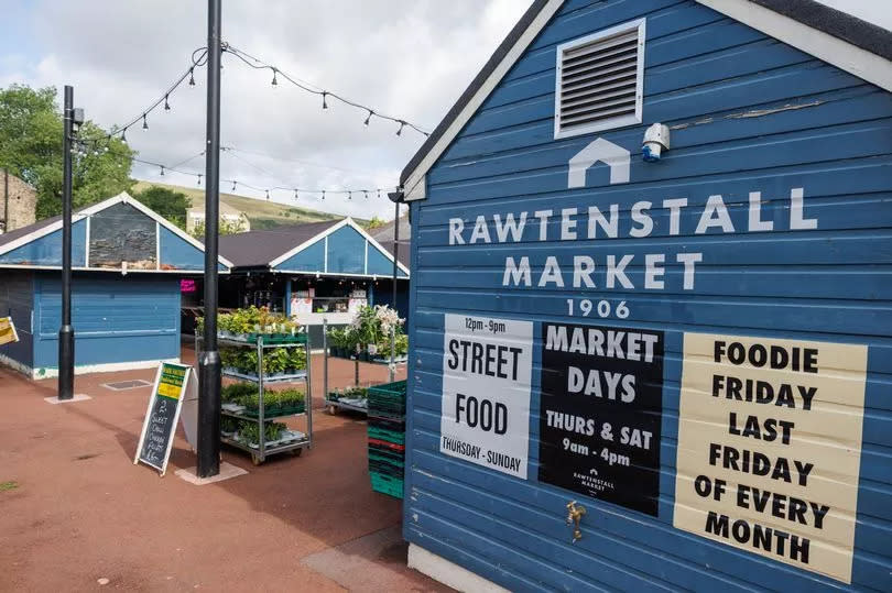 Rawtenstall Market in Rossendale, Lancashire