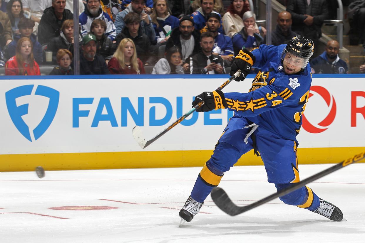 Matthews during Saturday's All-Star Game. (Claus Andersen/Getty Images)