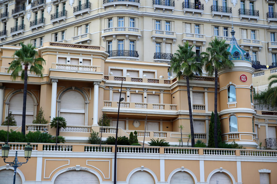 Facades of pastel-colored buildings in Montecarlo, Principality of Monaco. Image: Getty