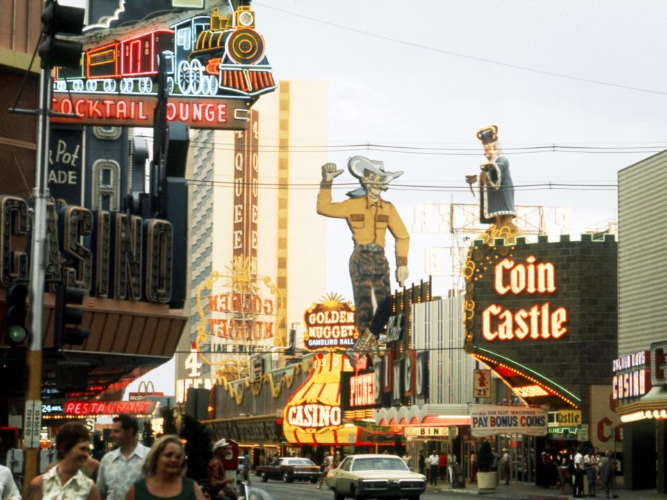 Downtown Las Vegas in 1975.