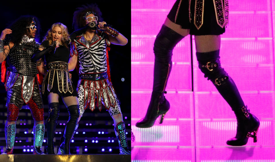 Madonna's Super Bowl Shoes, 2012, super bowl shoes, 