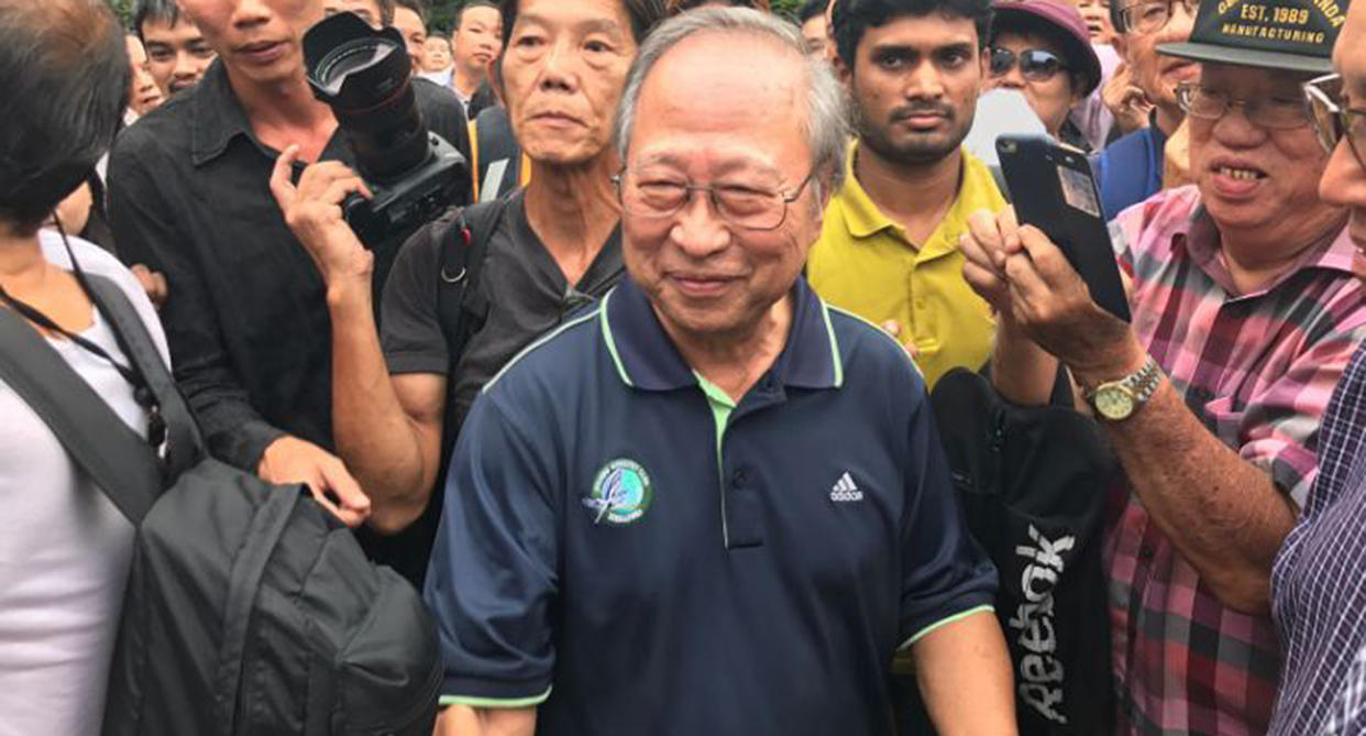 Tan Cheng Bock applied to form new political party along with some ex-PAP cadres. (Yahoo Singapore file photo)
