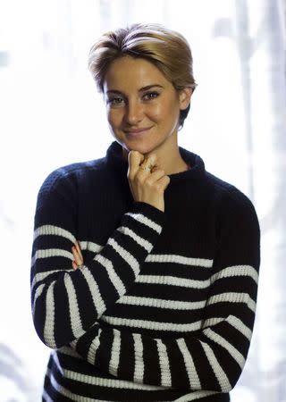 Actress Shailene Woodley poses for a portrait while promoting the upcoming movie "White Bird in a Blizzard" in Los Angeles, California October 20, 2014. REUTERS/Mario Anzuoni