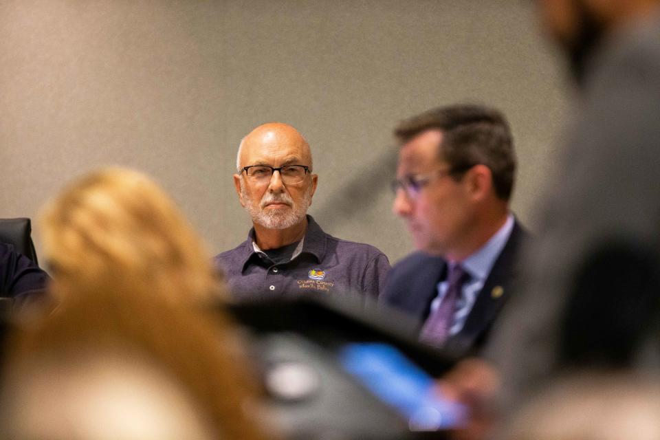 Commissioner Roger Bergman sits during a board meeting Tuesday, June 27, 2023, at the Ottawa County Offices in West Olive.