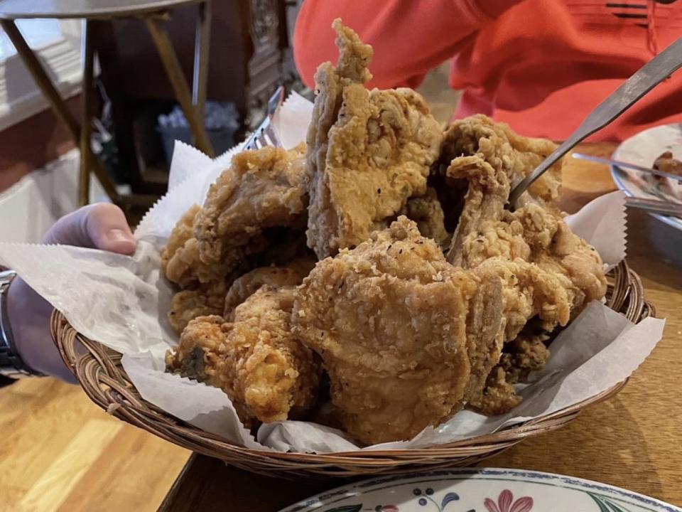 Southern fried chicken at Monell's Dining & Catering.