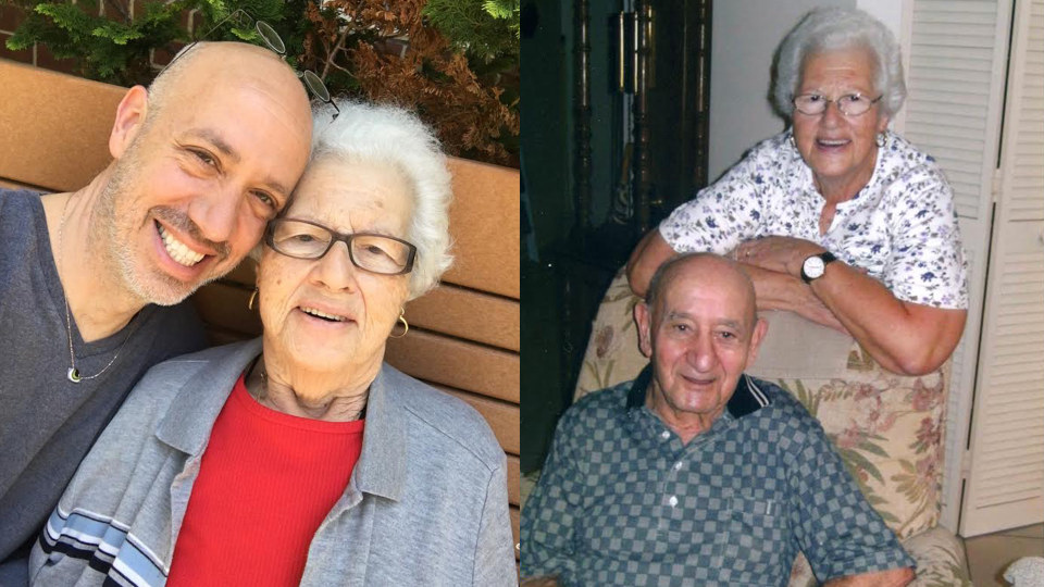 Robert Verdi and his mother, Maria, left; Verdi’s parents, right. Maria was her husband Jean’s sole caregiver after he was diagnosed with Alzheimer’s disease in 2005. (Photo: Courtesy of Robert Verdi)