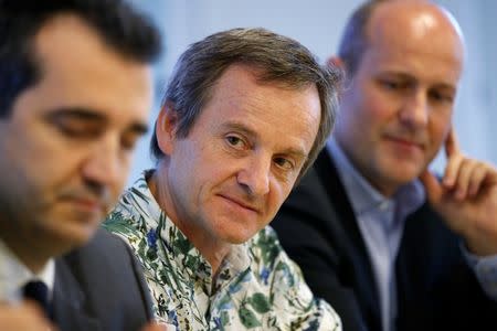 Laurent Mecrat, President of Smoovengo, a self-service bicycles service, attends a news conference in Paris, France, May 10, 2017. REUTERS/Gonzalo Fuentes