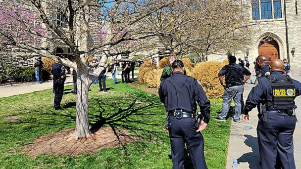 PHOTO: Police responds to an active shooter which took place at Covenant School, Covenant Presbyterian Church in Nashville, March 27, 2023. (Nashville Police Department)