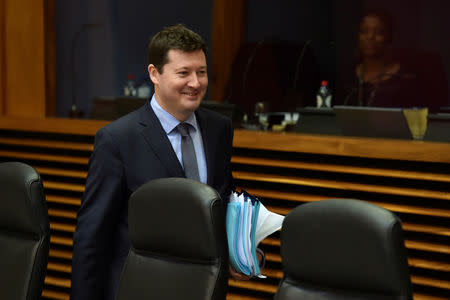 FILE PHOTO: European Commission Secretary General Martin Selmayr arrives for a meeting with the College of Commissioners, in Brussels, Belgium March 7, 2018. REUTERS/Eric Vidal/File Photo