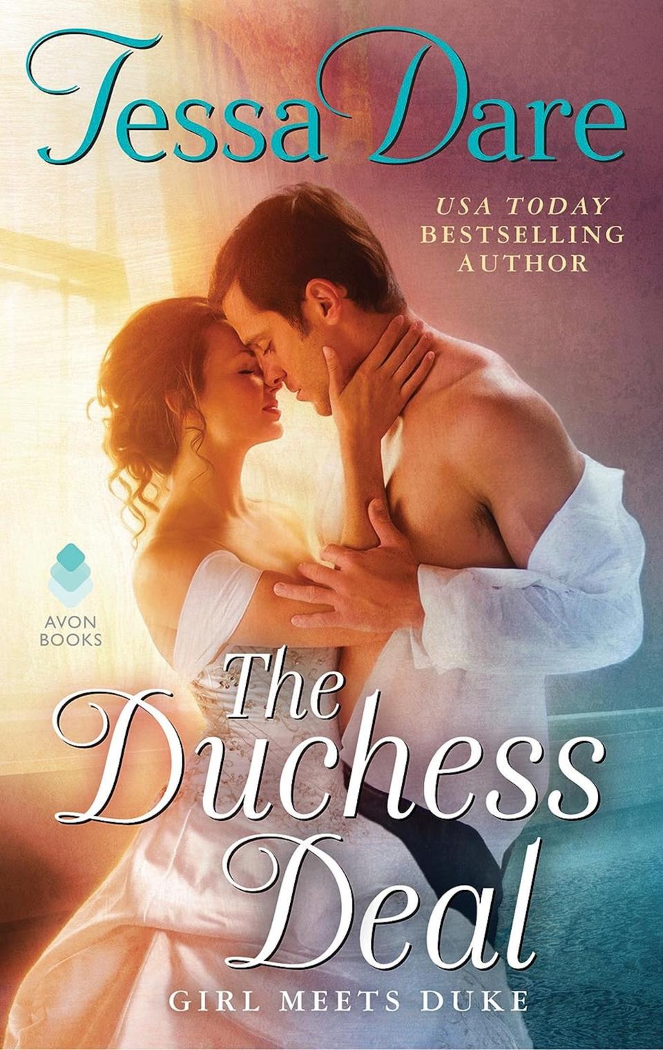 The cover of "The Duchess Deal" by Tessa Dare.