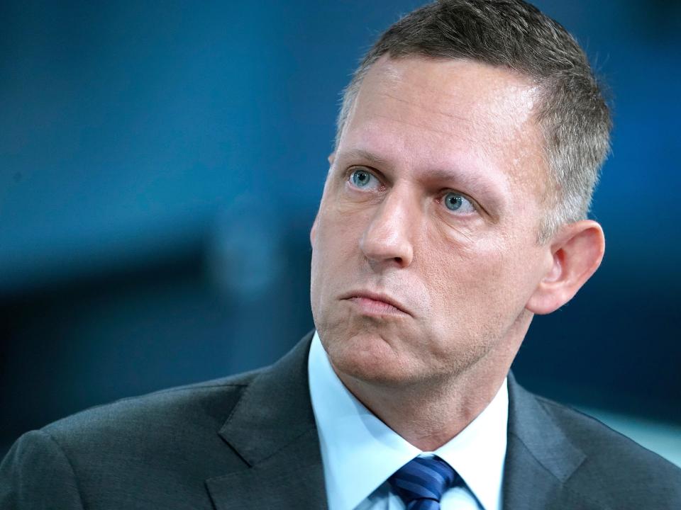 Billionaire entrepreneur venture capitalist Peter Thiel