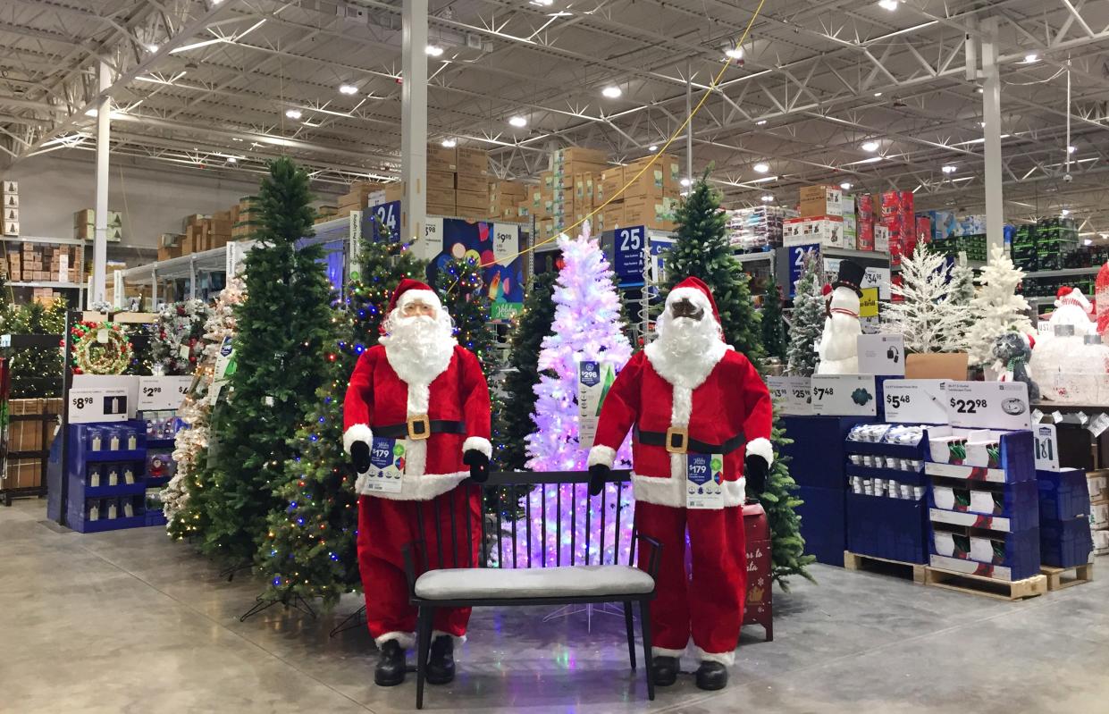 The Lowe's Home Improvement store on Fruitville Road has a new display of Christmas decorations, right across the aisle from the Halloween decorations.