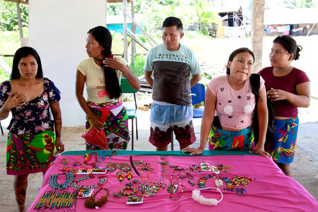 <p>UNHCR/Helena Christensen</p> Christensen's photograph of the beadwork displaced people in the Quibdó region craft and sell to make ends meet (above)