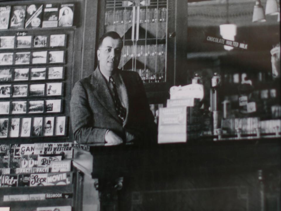 Harry Gessert as seen in this 1922 photo hanging on the wall at Gessert's Ice Cream parlor in Elkhart Lake, Wis.