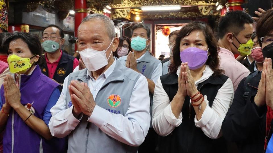 苗栗縣長徐耀昌下午才到拱天宮接駕白沙屯媽祖。（圖／苗栗縣政府提供）