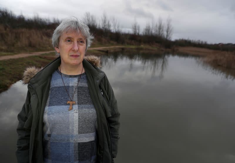 Helen Julian, a volunteer from the Old Weather group, poses for a photograph in Darlington