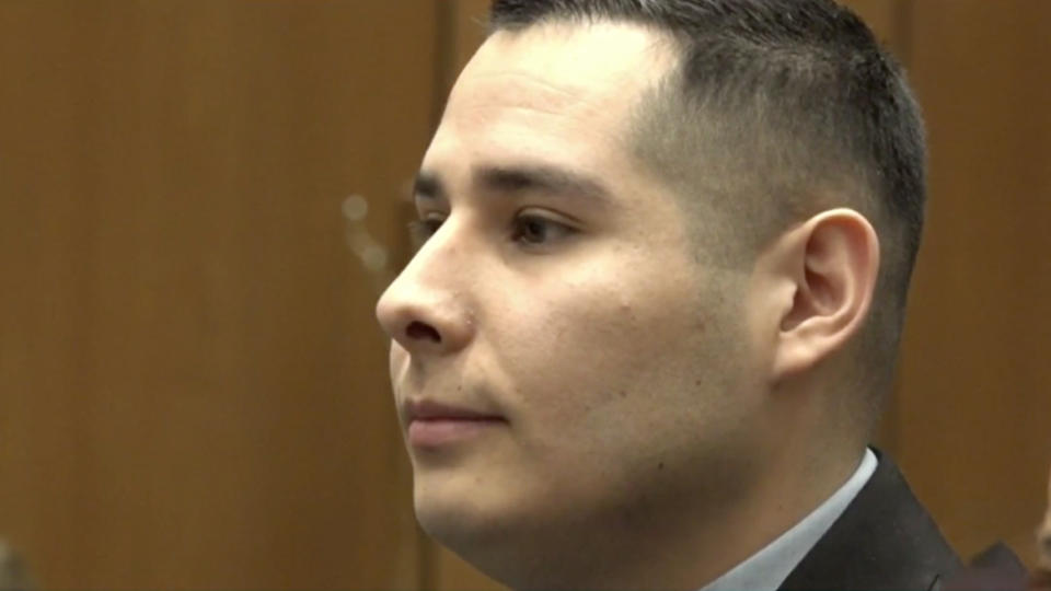 Officer David Rojas was charged with having sexual contact with human remains.