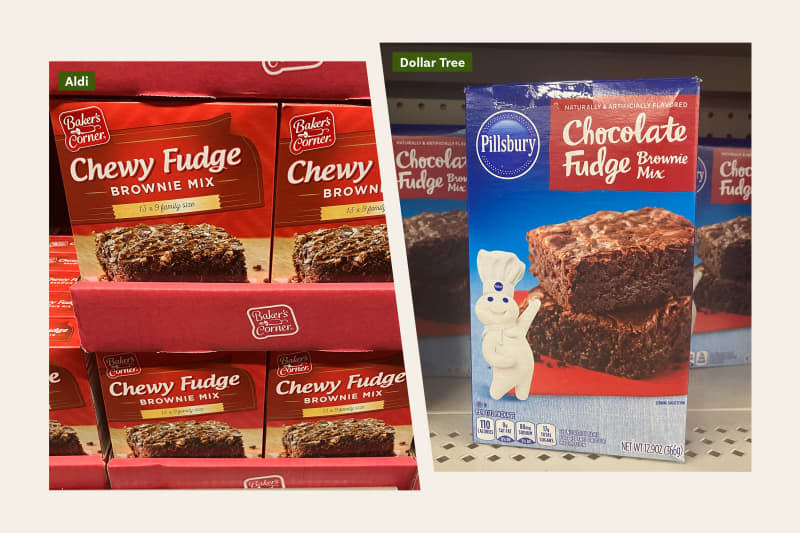 Aldi vs Dollar Tree: Brownie Mix