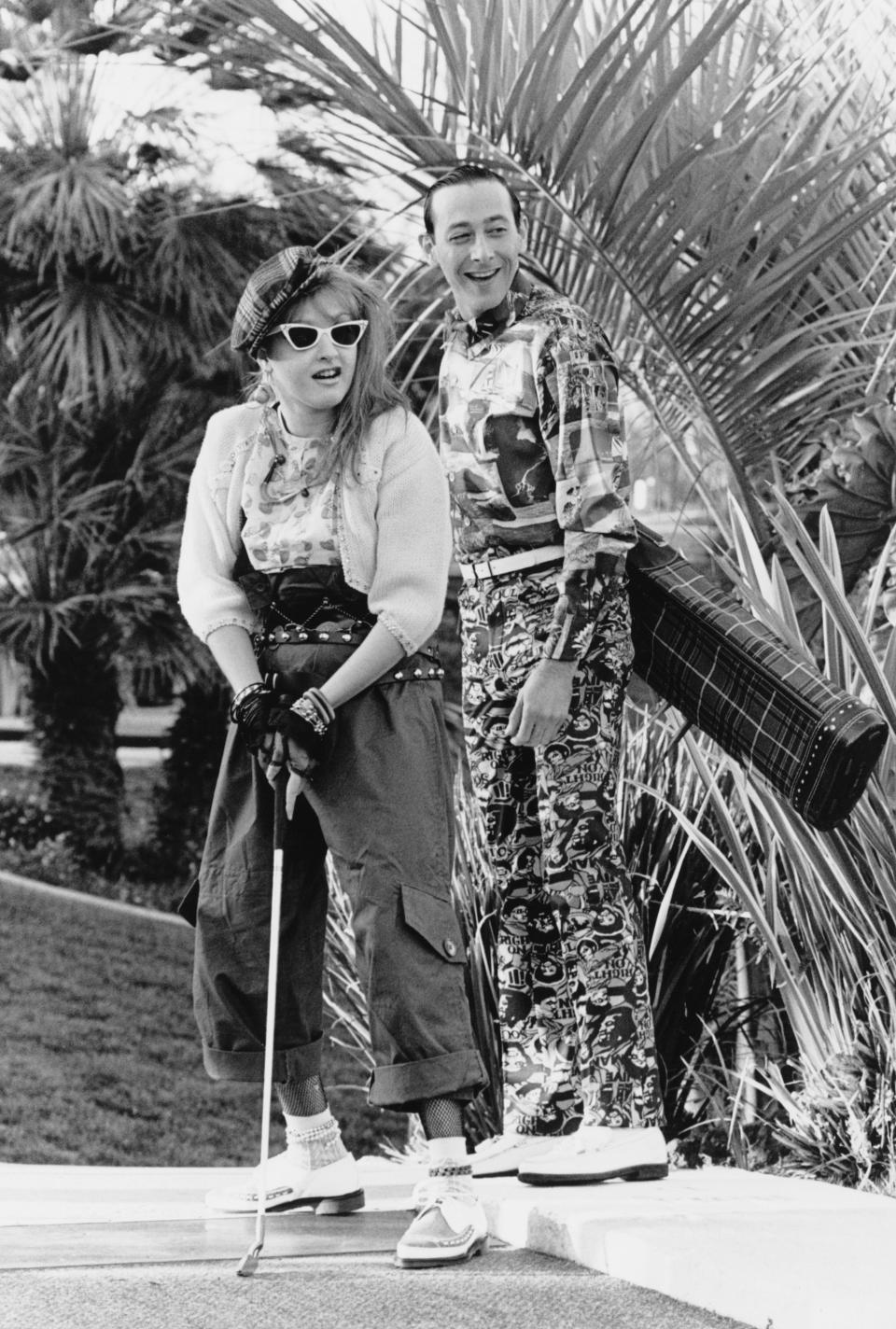 Cyndi Lauper with Paul Reubens in 1984. (Photo: Chris Walter/WireImage)