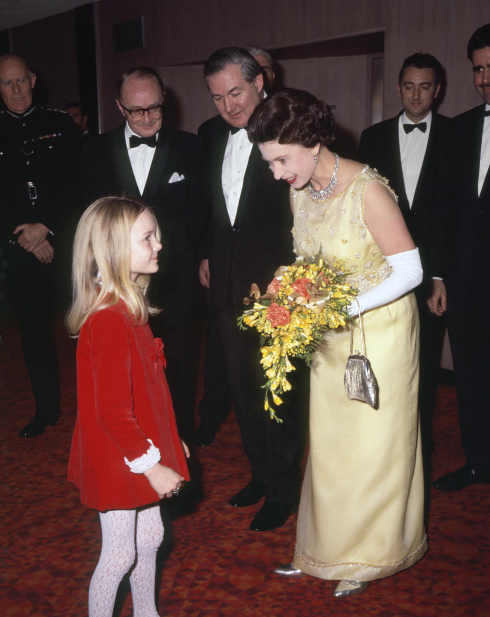 The Queen at a 1986 film premiere